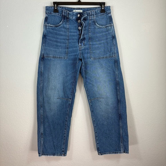 Madewell The Darted Barrel-Leg Jeans – Size 27 (Danver Wash) - Picture 4 of 10